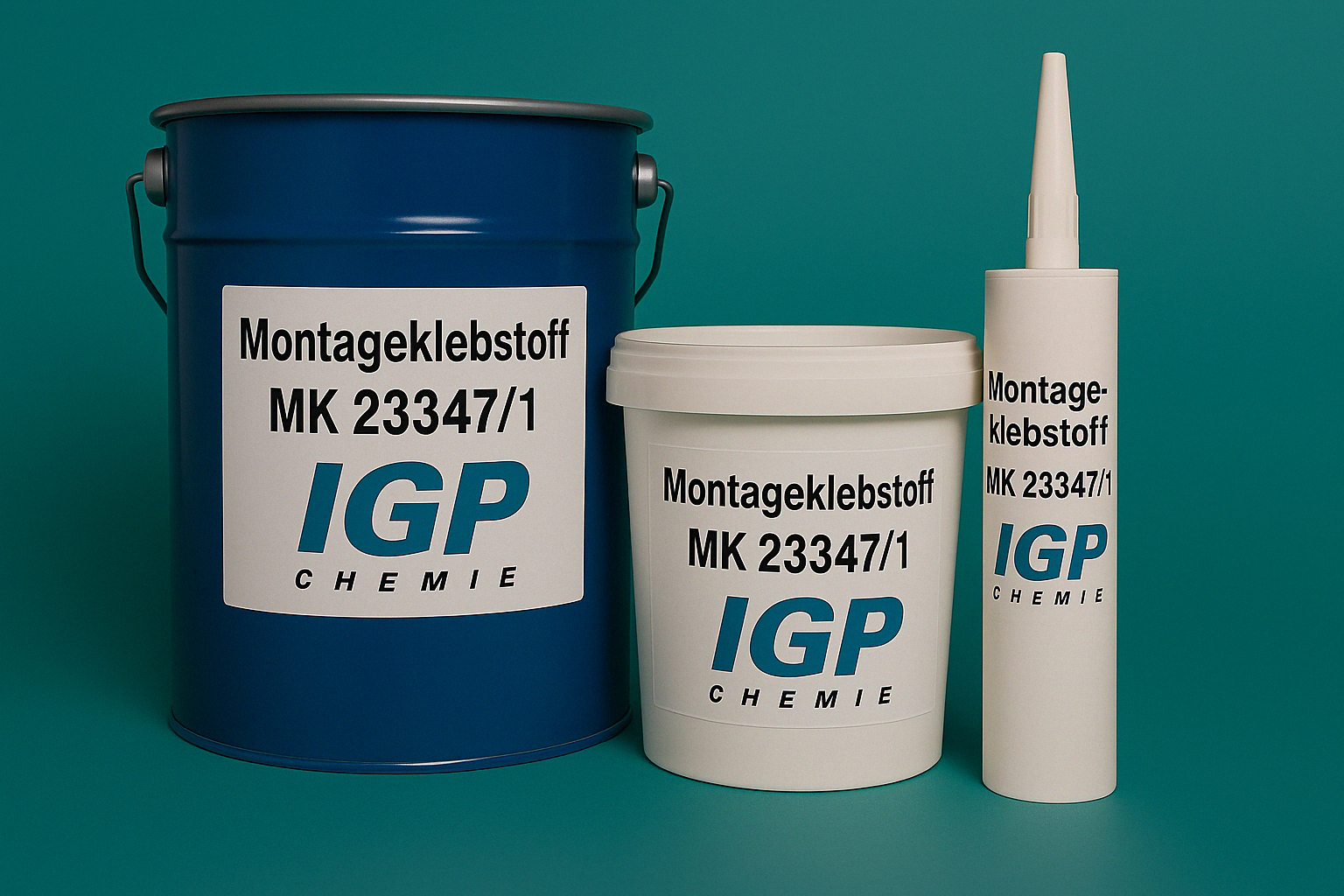 Anwendung von Montagekleber auf Betonfläche