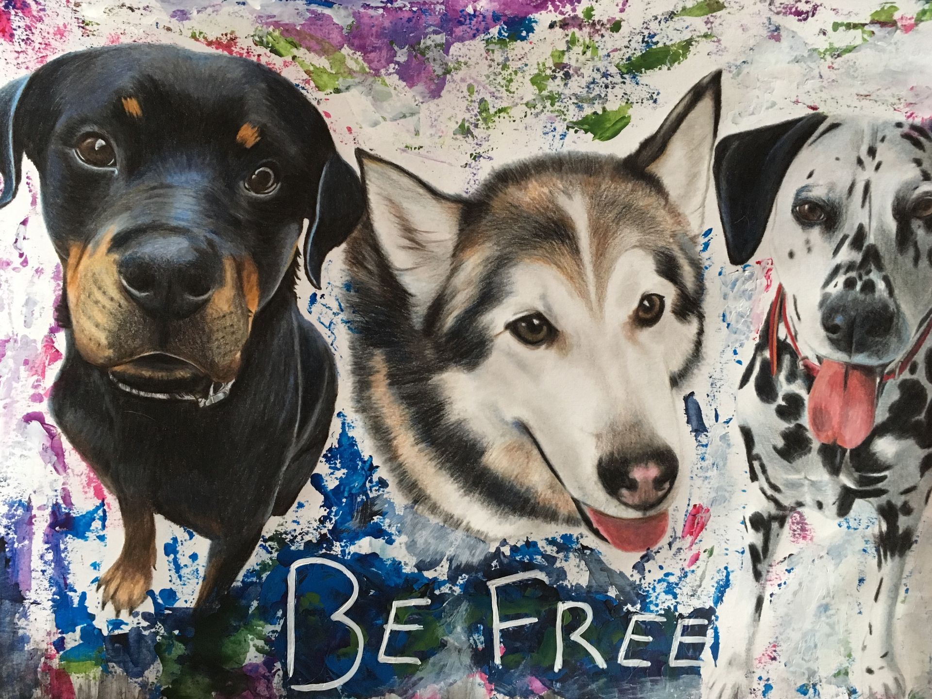 Be free es un homenaje a 3 perros preciosos.
