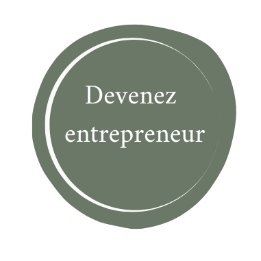 C'est une bulle dans laquelle il est écrit le titre devenez entrepreneur