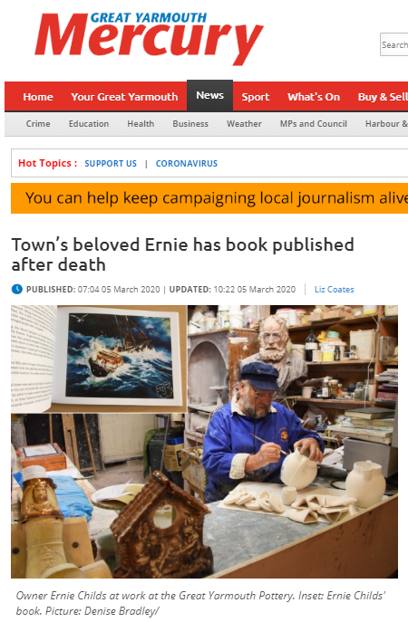 Ernie Childs Artist
Ernie Childs Sculptor
Great Yarmouth
Ernie Childs Mural
Great Yarmouth Potteries