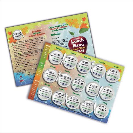 Print design - School Lunch Company - Oxfordshire