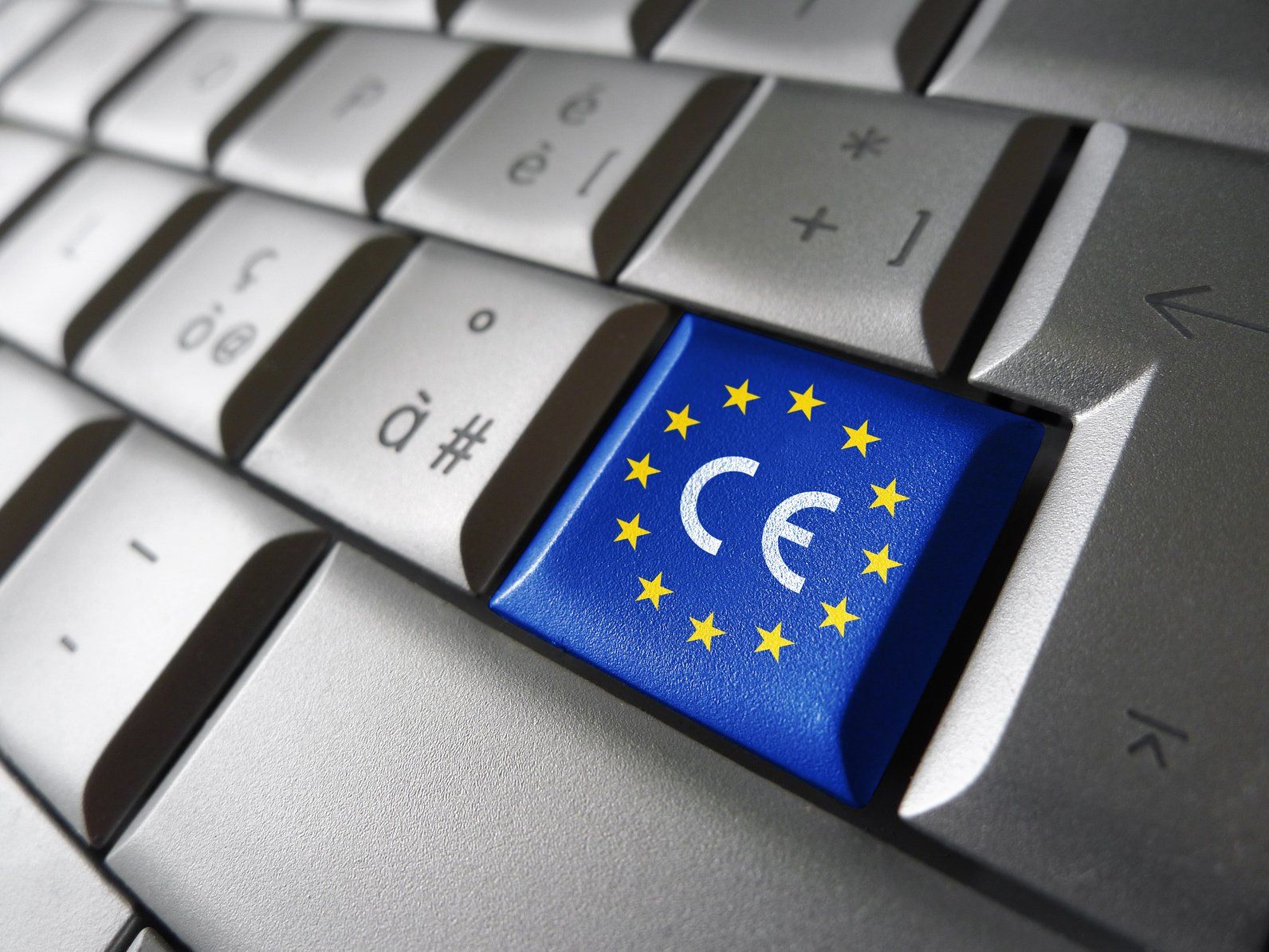 Keyboard with European Union Flag CE Marking