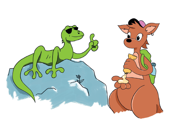 Kinder liegen auf dem Bauch auf einer Wiese mit ausgestreckten Armen und Fingern