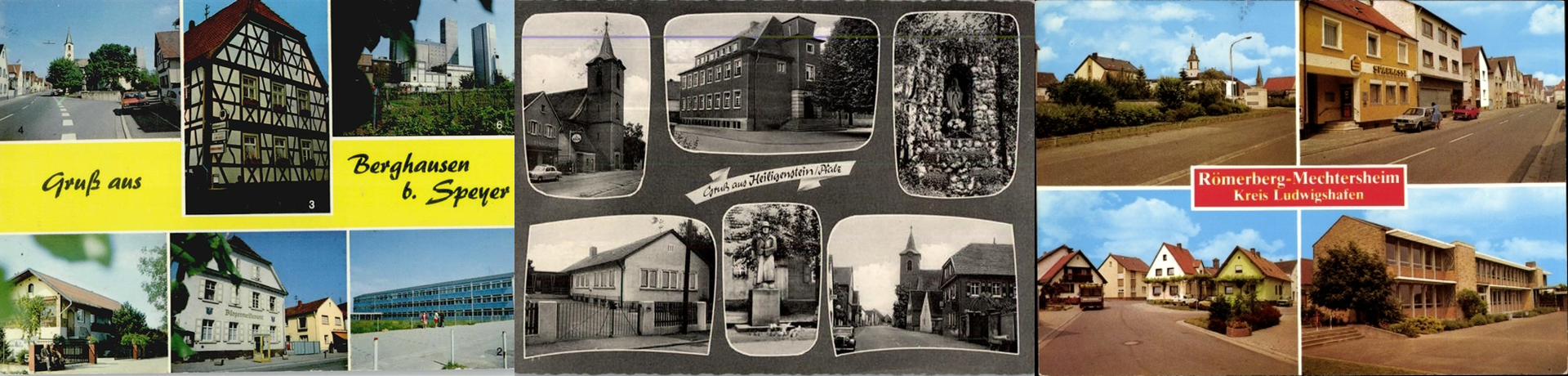Postkarten von den drei Ortsteilen Postkarten von den drei Ortsteilen