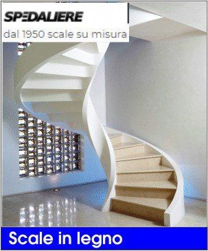 scale a chiocciola interne legno ferro