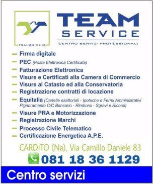 team service servizi vari pec firma digitale computer fotocopiatrici stampanti arredo ufficio scrivanie