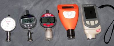 Tiefenmikrometer Übersicht von Modellen unterschiedlicher Hersteller Abbildung 6-Tiefenmikrometer-Uebersicht