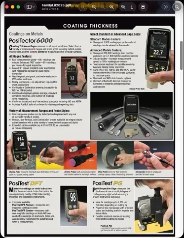 Der neue Gesamtkatalog unserer DeFelsko - Messgeräte und Prüfgeräte Measure coating thickness with DeFelsko PosiTector 6000, 200 & a whole lot more!