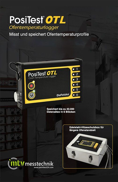 Prospekt DeFelsko PosiTest OTL Ofentemperaturlogger