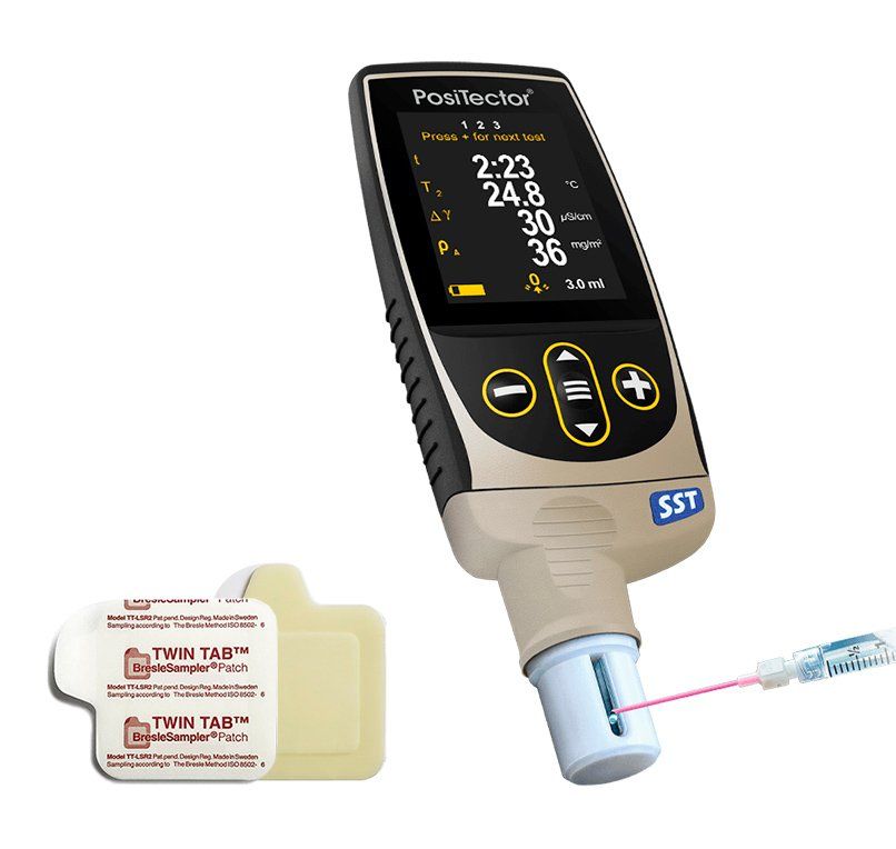 DeFelsko PosiTector SST Soluble Salt Testers, Bresle Test, determination of chloride content.