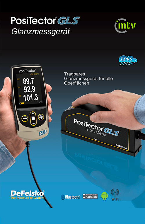 DeFelsko PosiTector GLS - Glanzmessgerät. Sondenmodul zur Glanzmessung für Hochglanzoberflächen, Halbglanz- und matte Oberflächen