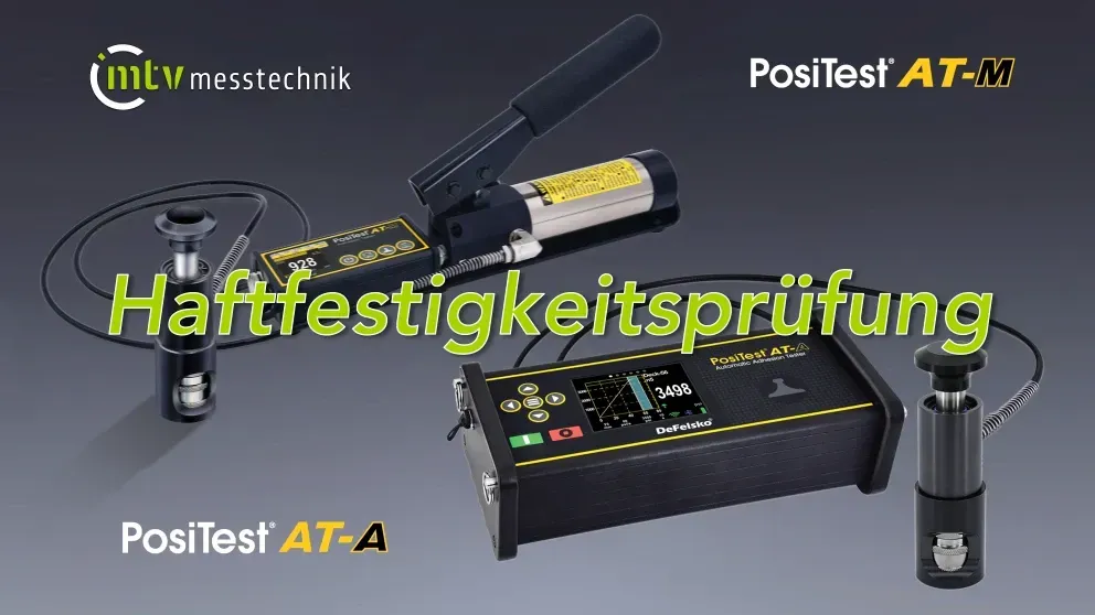 PosiTest AT Haftzugprüfgeräte im Video vorgestellt Schauen sich das ausführliche Video zu den PosiTest AT Haftzugprüfgeräten an!