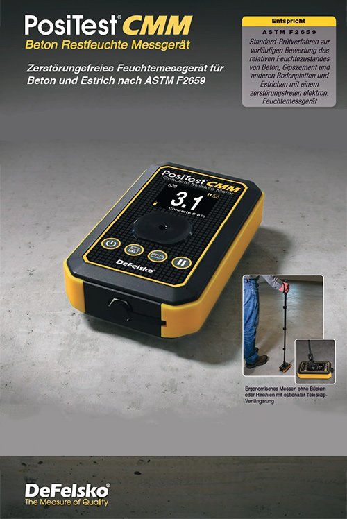 DeFelsko PosiTest CMM kaufen, Zerstörungsfreies Beton- und Estrich-Feuchtemessgerät gemäß ASTM F2659.