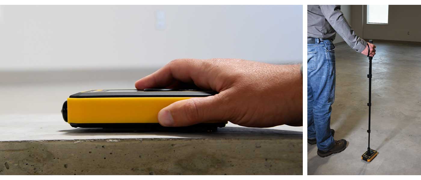 PosiTest CMM bei der Messung DeFelsko PosiTest CMM bei der Messung der Betonoberfläche