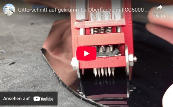 Video: Wie führe ich mit dem CC 5000 einen Gitterschnitt auf einer gekrümmten Oberfläche durch? Video: Wie führe ich mit dem CC 5000 einen Gitterschnitt auf einer gekrümmten Oberfläche durch?