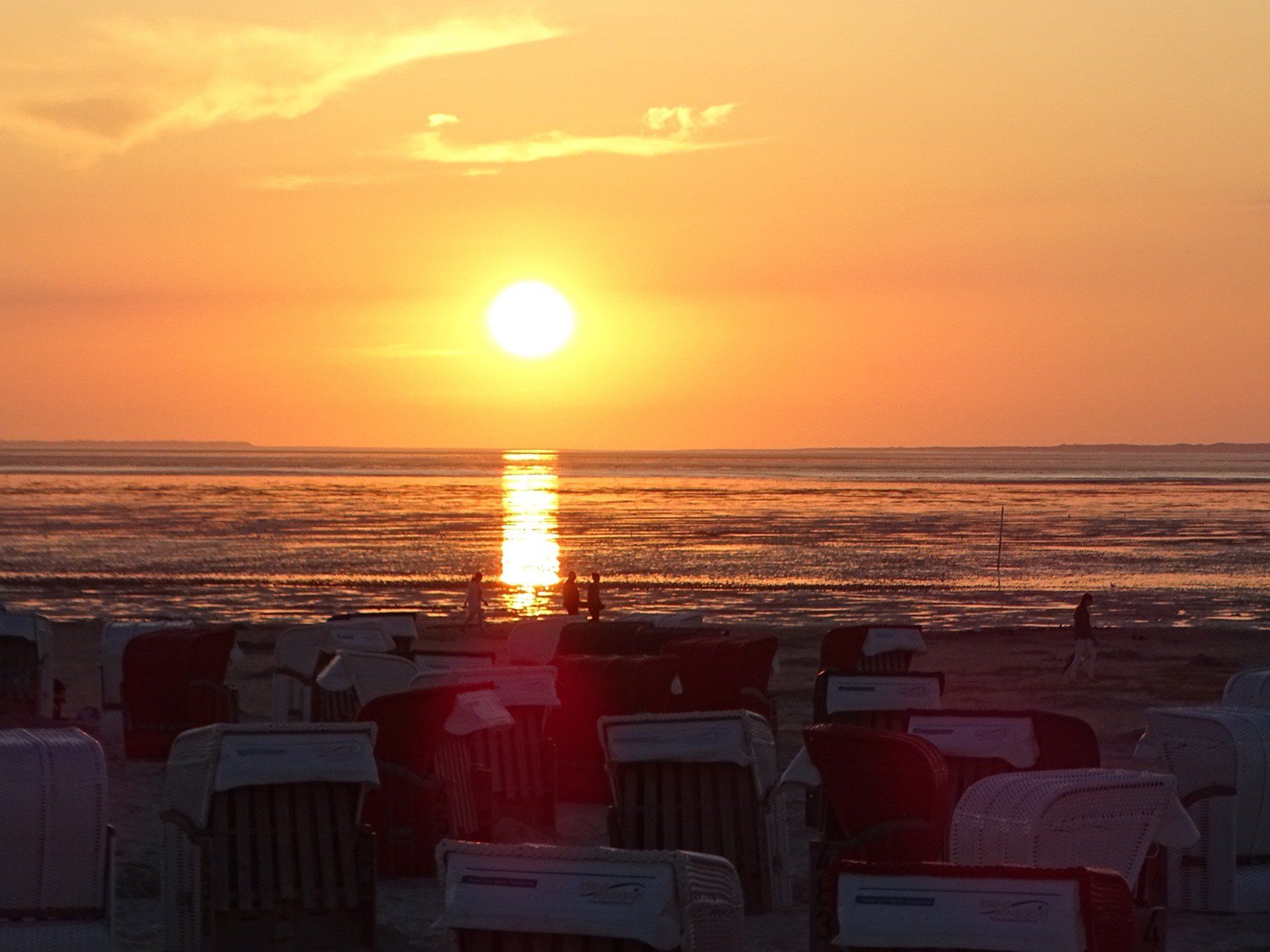 Sonnenuntergang in Bensersiel