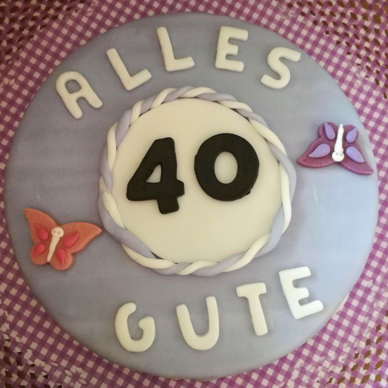 Torte 40. Geburtstag Mim's Backstübchen