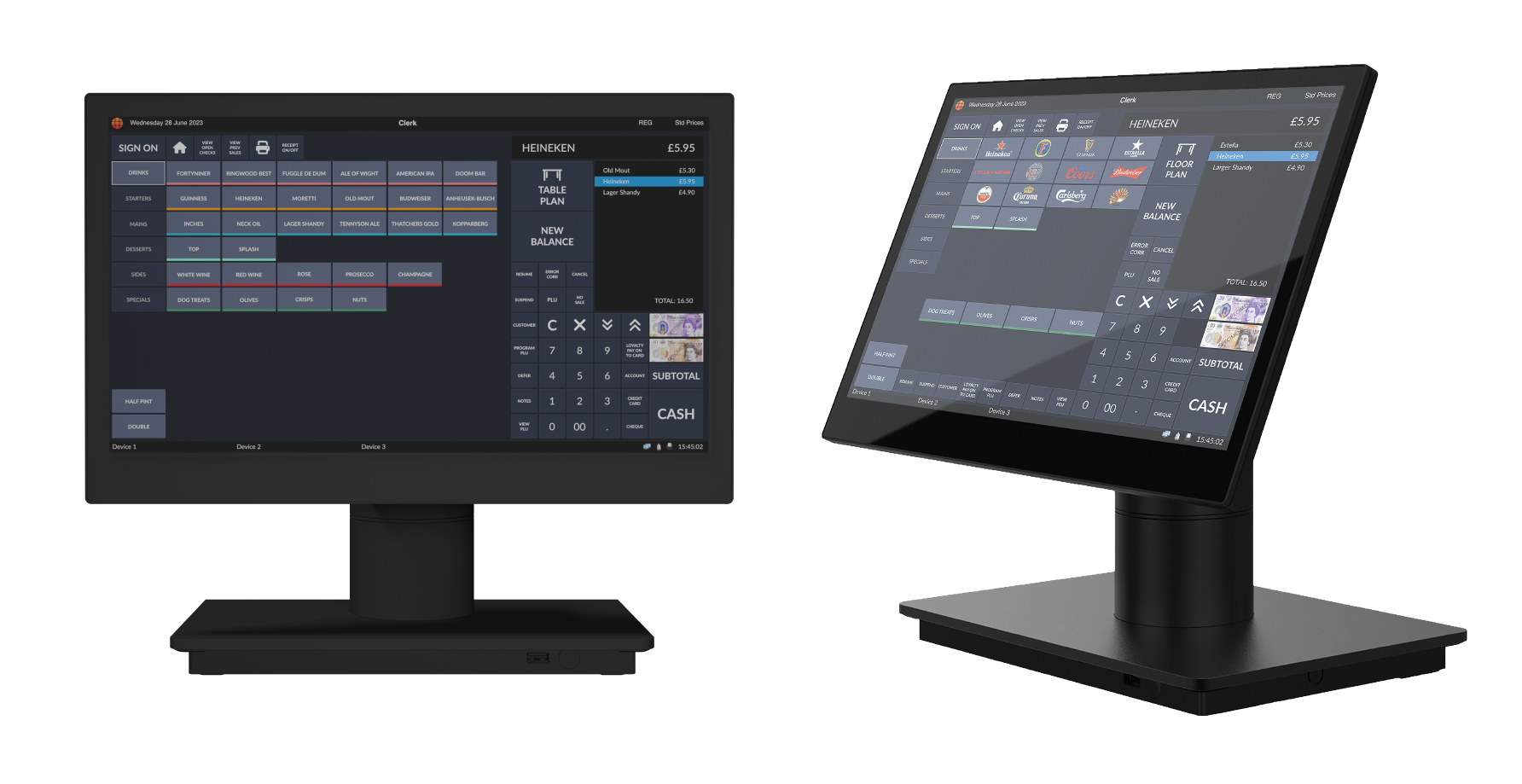 Touch screen till software