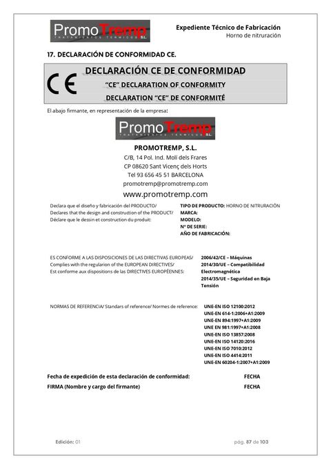 Etiquetado, marcado y conformidad CE según las directivas de la CEE Etiquetado, marcado y conformidad CE según las directivas de la CEE