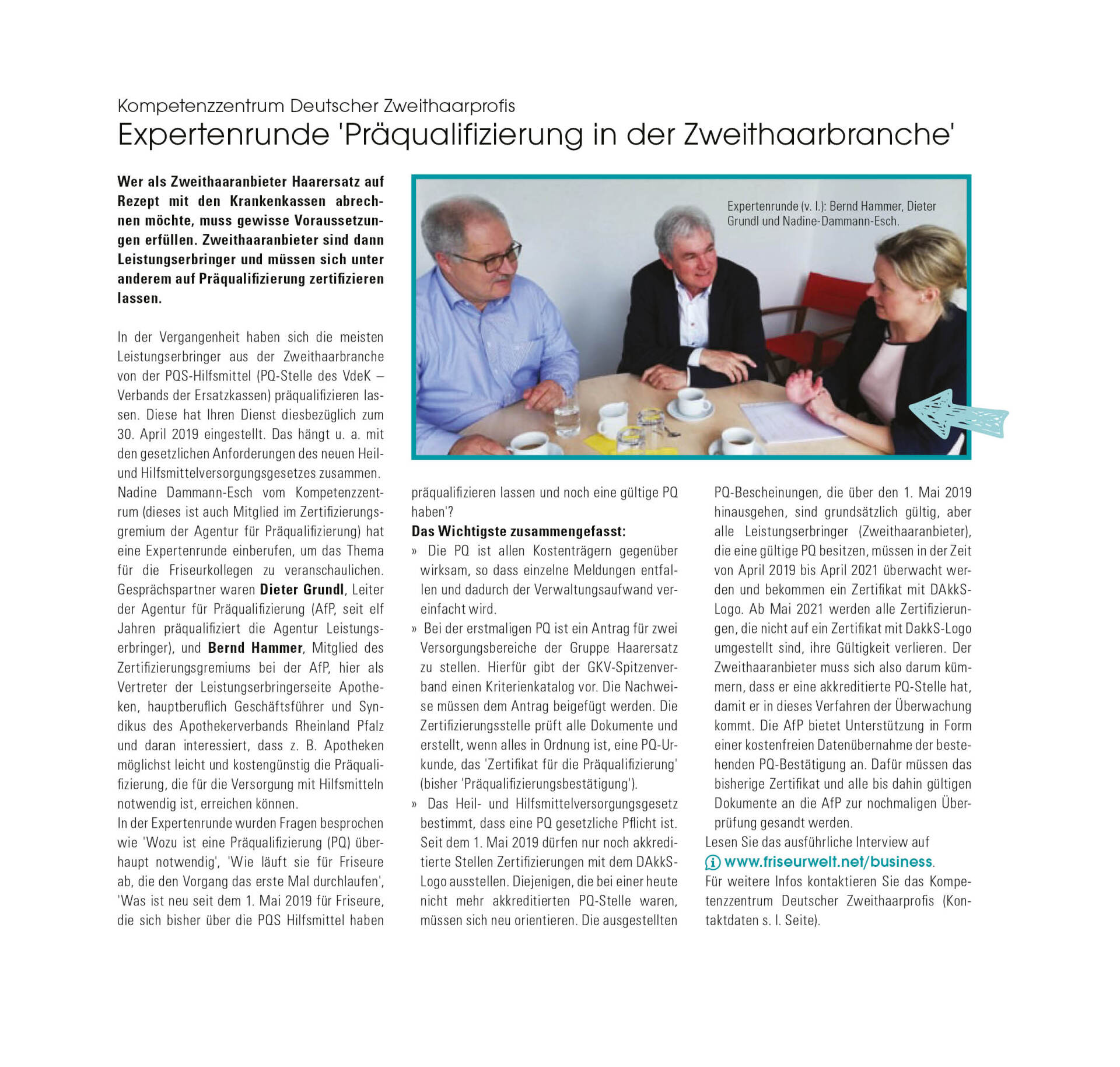 Nadine Dammann-Esch im Gespräch mit Bernd Hammer und Dieter Grundl