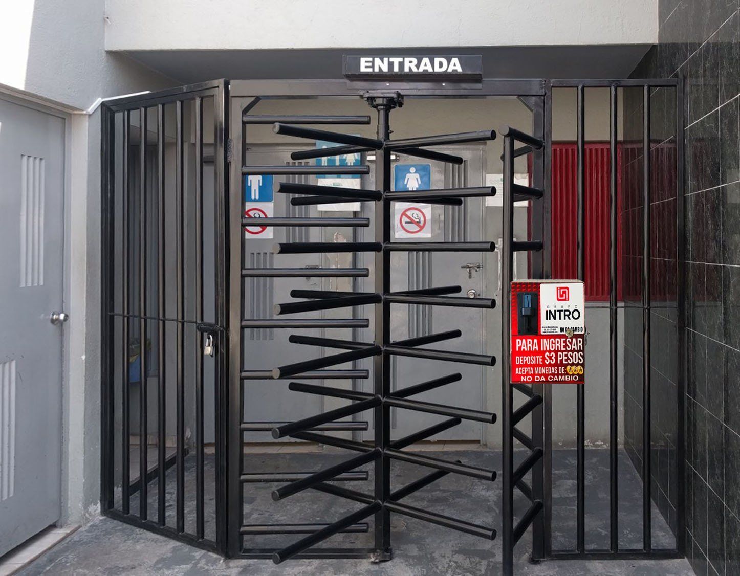 Controlador de accesos con monedas