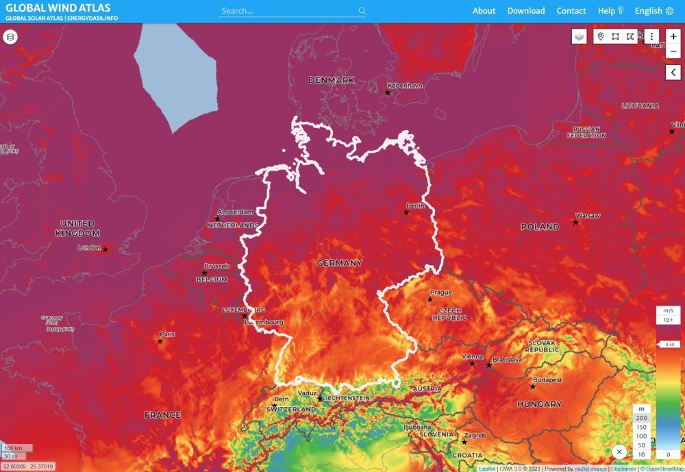 Global Wind Atlas zeigt weltweit Infos zu Windverhältnissen an