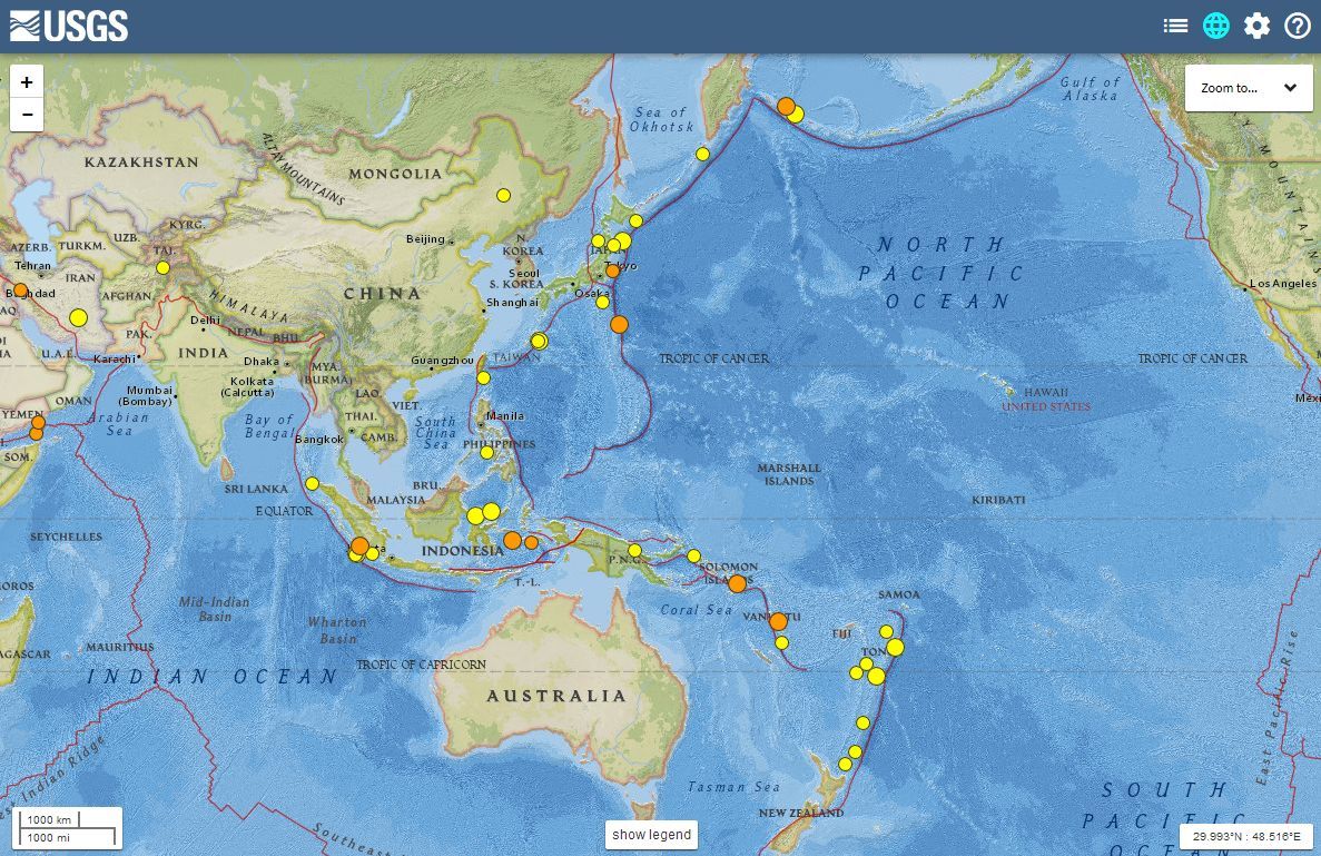 Erdbeben weltweit online