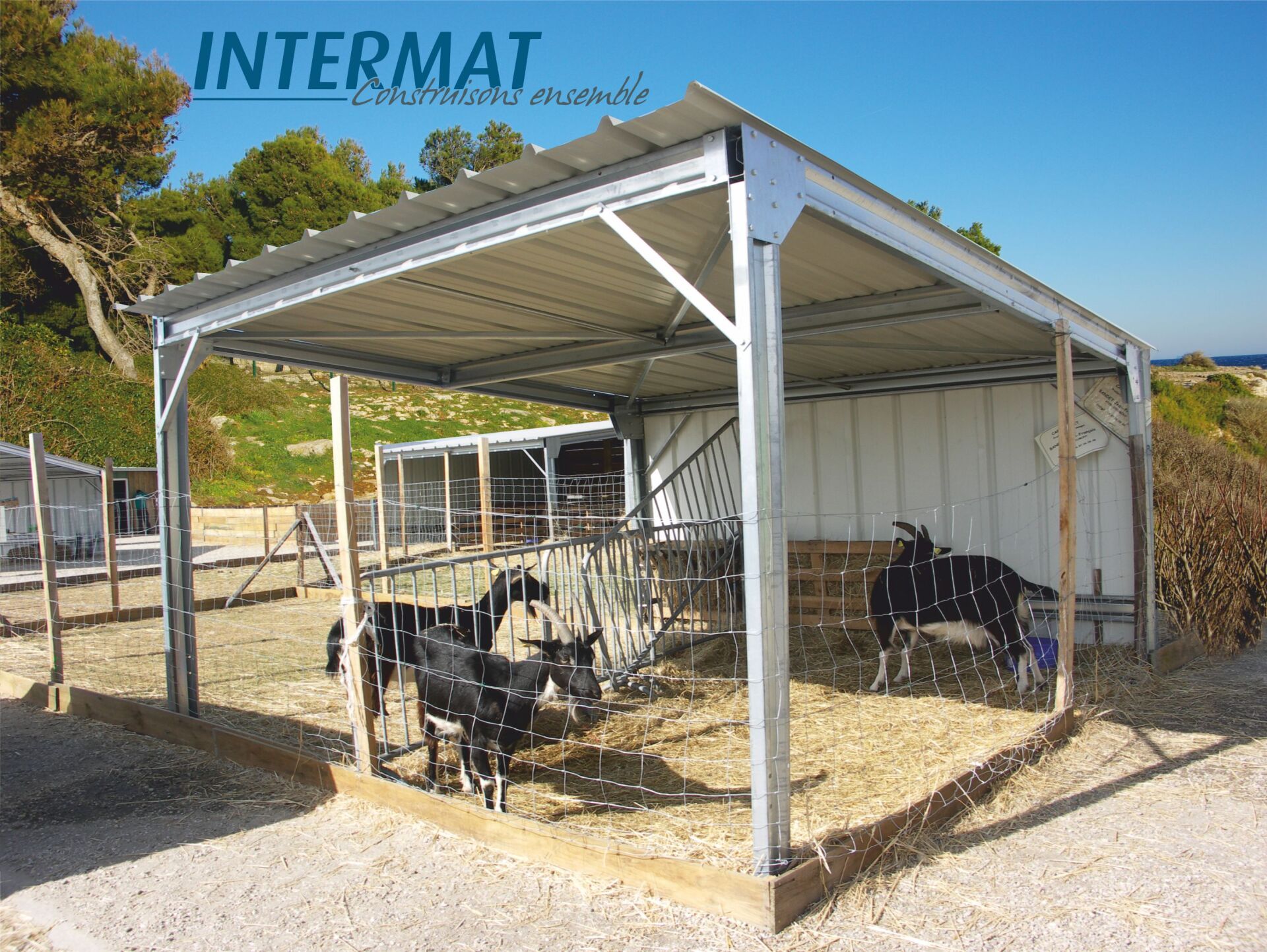 Abri simple pente annimaux