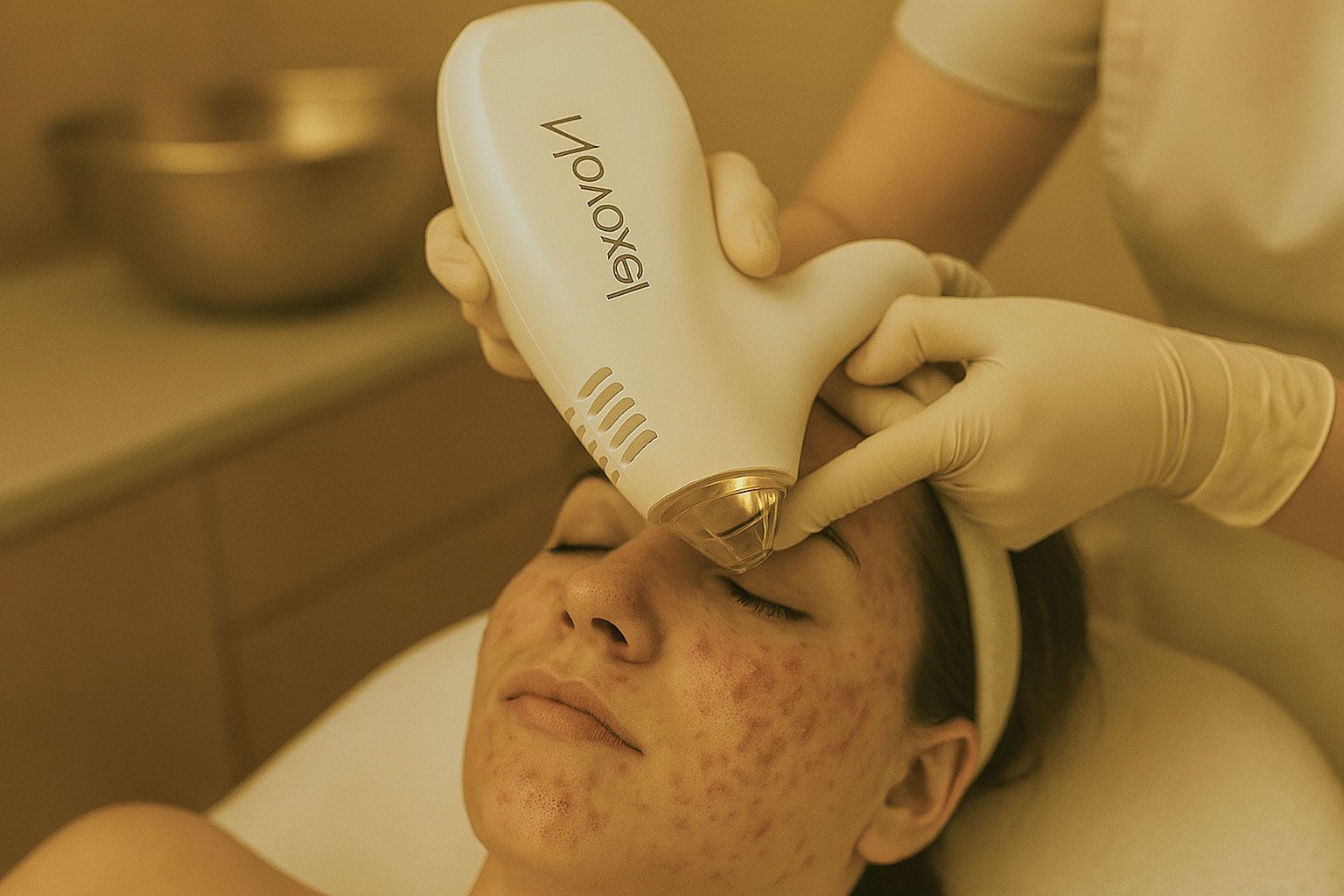 Kombinierte Anwendung von Microdermabrasion und Cupping