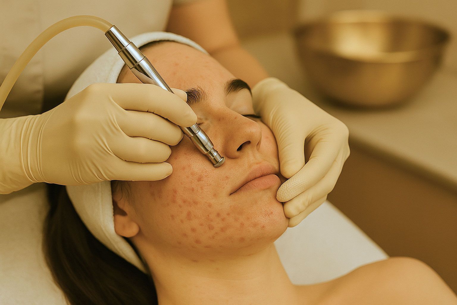 Kombinierte Behandlung mit Microdermabrasion und Ultraschall