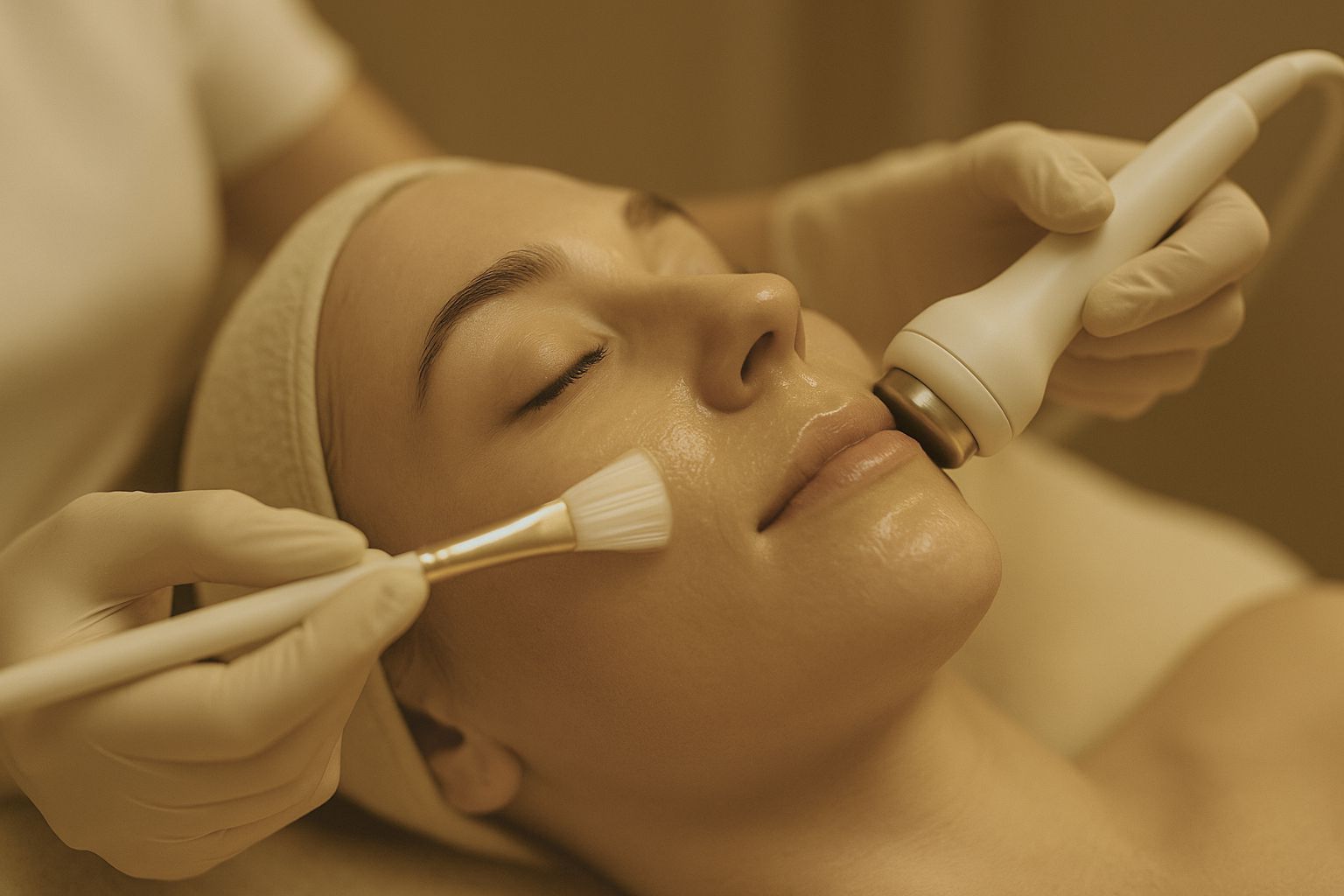 Kombinierte Behandlung mit Microdermabrasion und Ultraschall