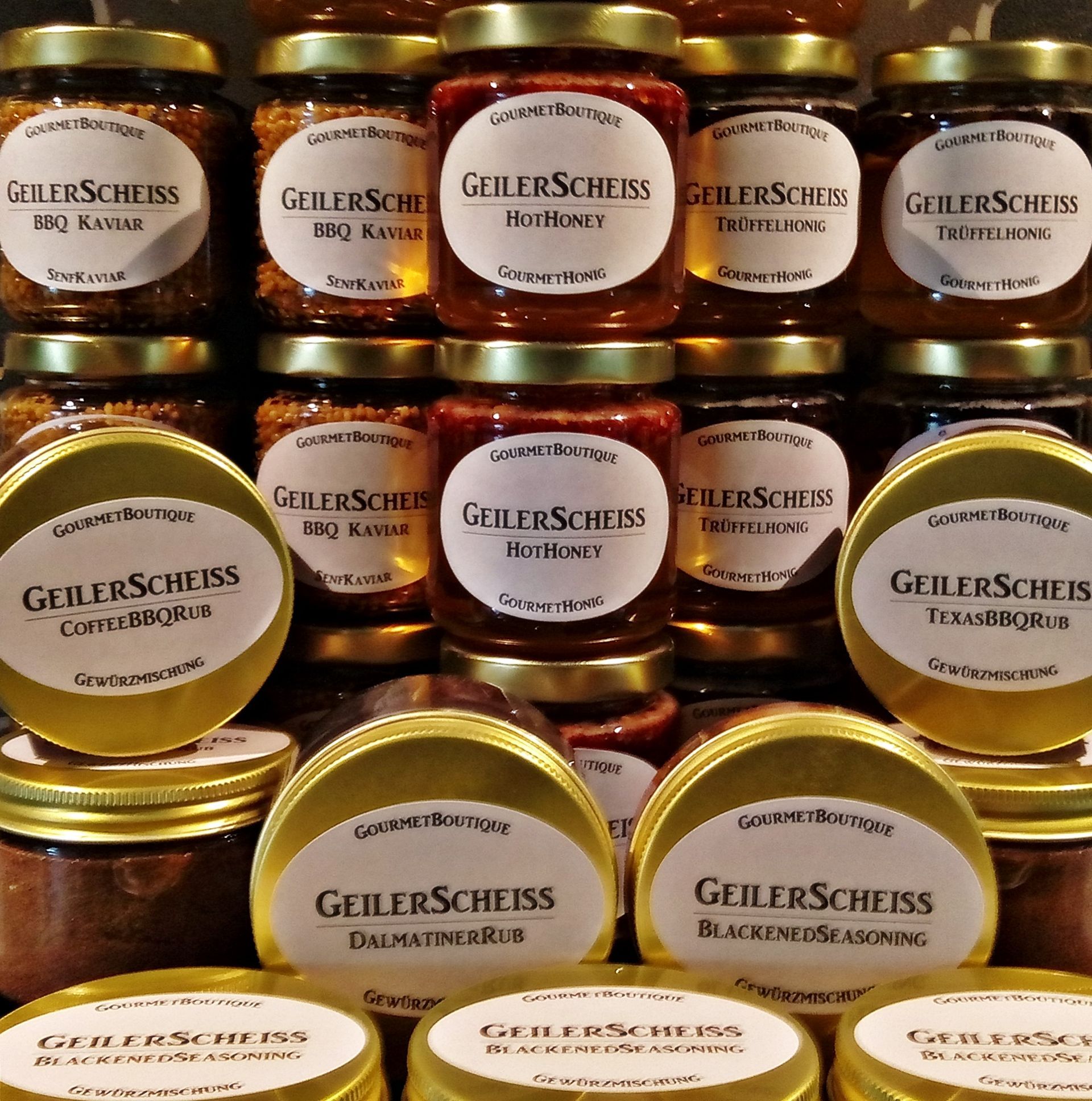 Geschmacksexplosionen aus eigener Herstellung GourmetBoutique, Gewürzmischungen, Trüffelhonig, Rub, Grillen, Homemade