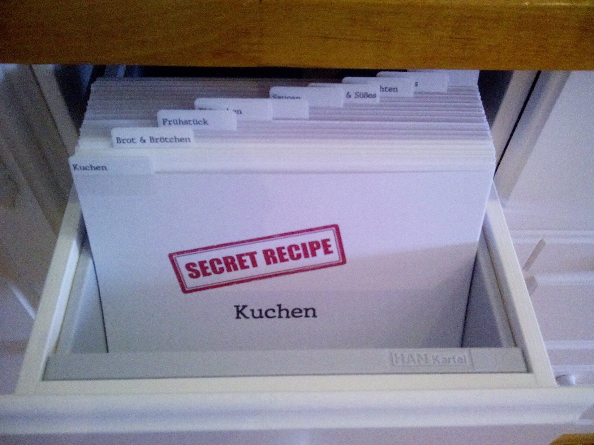 Karteikarten für Rezepte