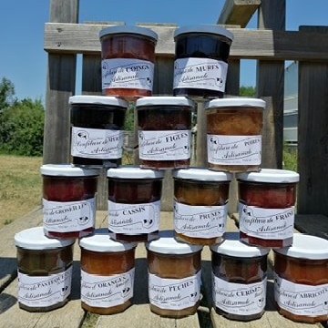 Miels, confitures, cremes locales Verger de Foncoussières