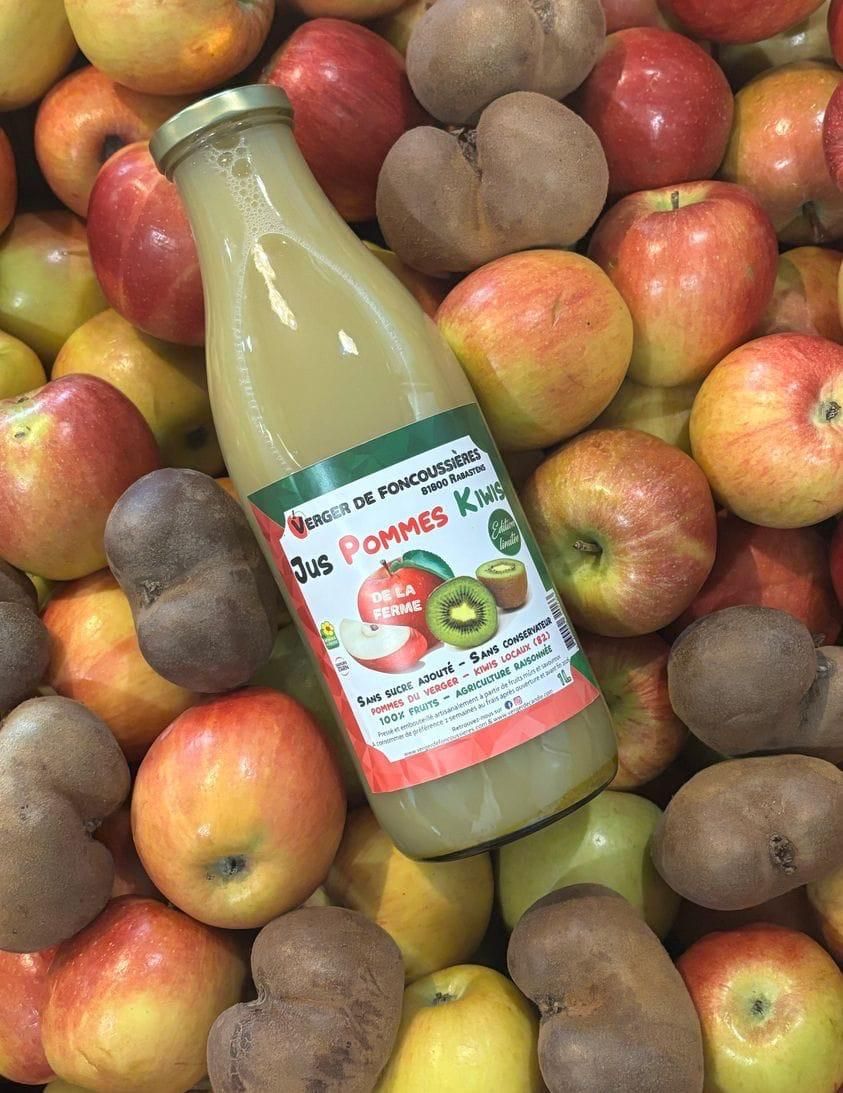 jus pommes kiwis verger de foncoussieres