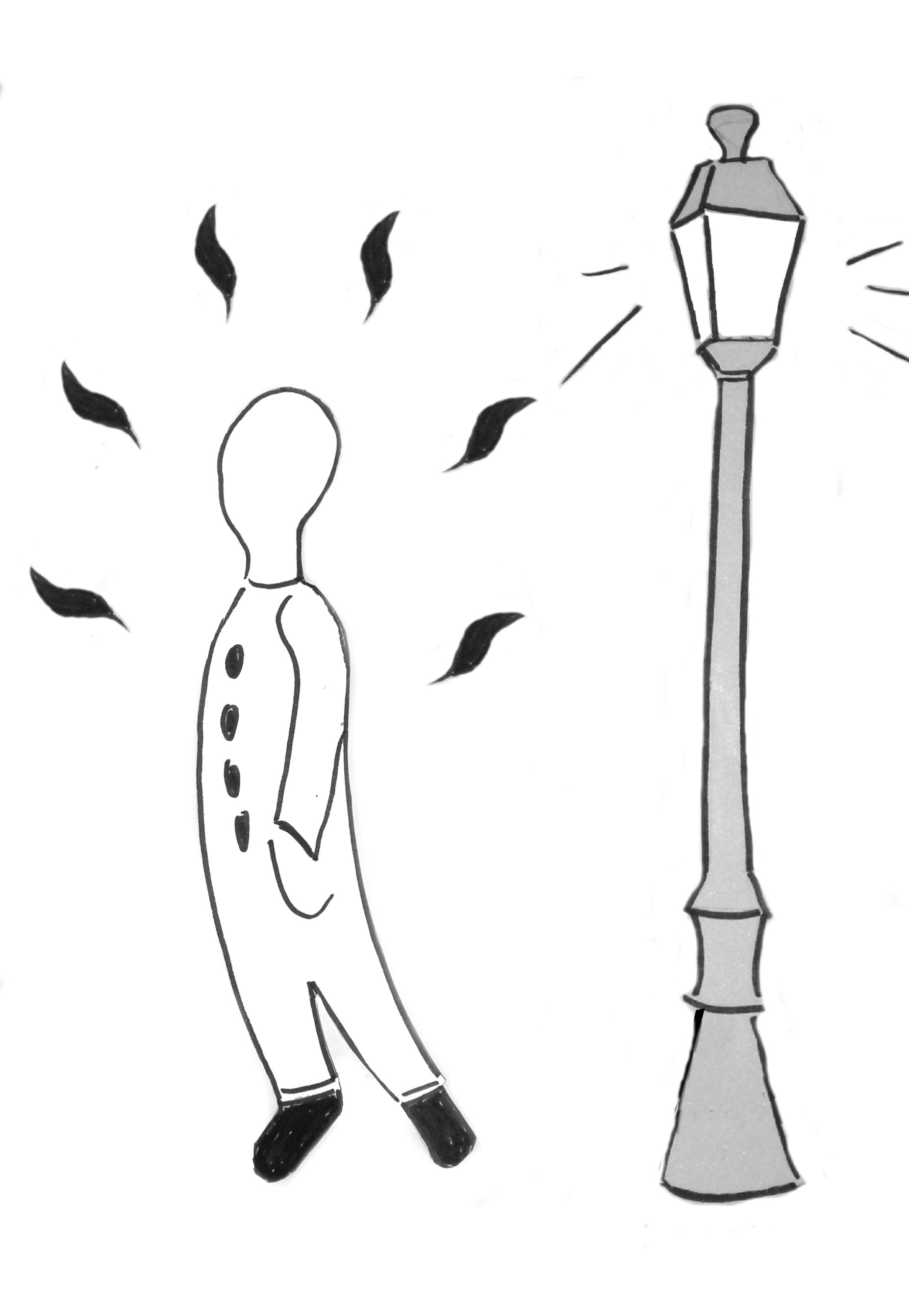 Hommage au personnage de Baptiste, dans le film de M Carné, dessin Ann Ponchèle