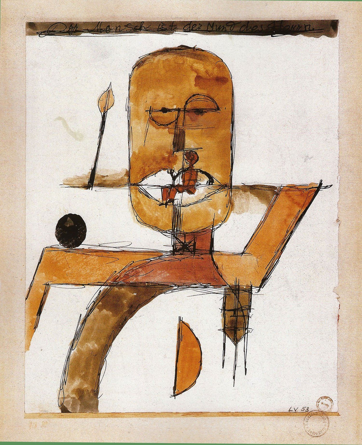 Der Mensch ist der Mund des HernPaul Klee,1918, Der Mensch ist der Mund des HernPaul Klee,1918,