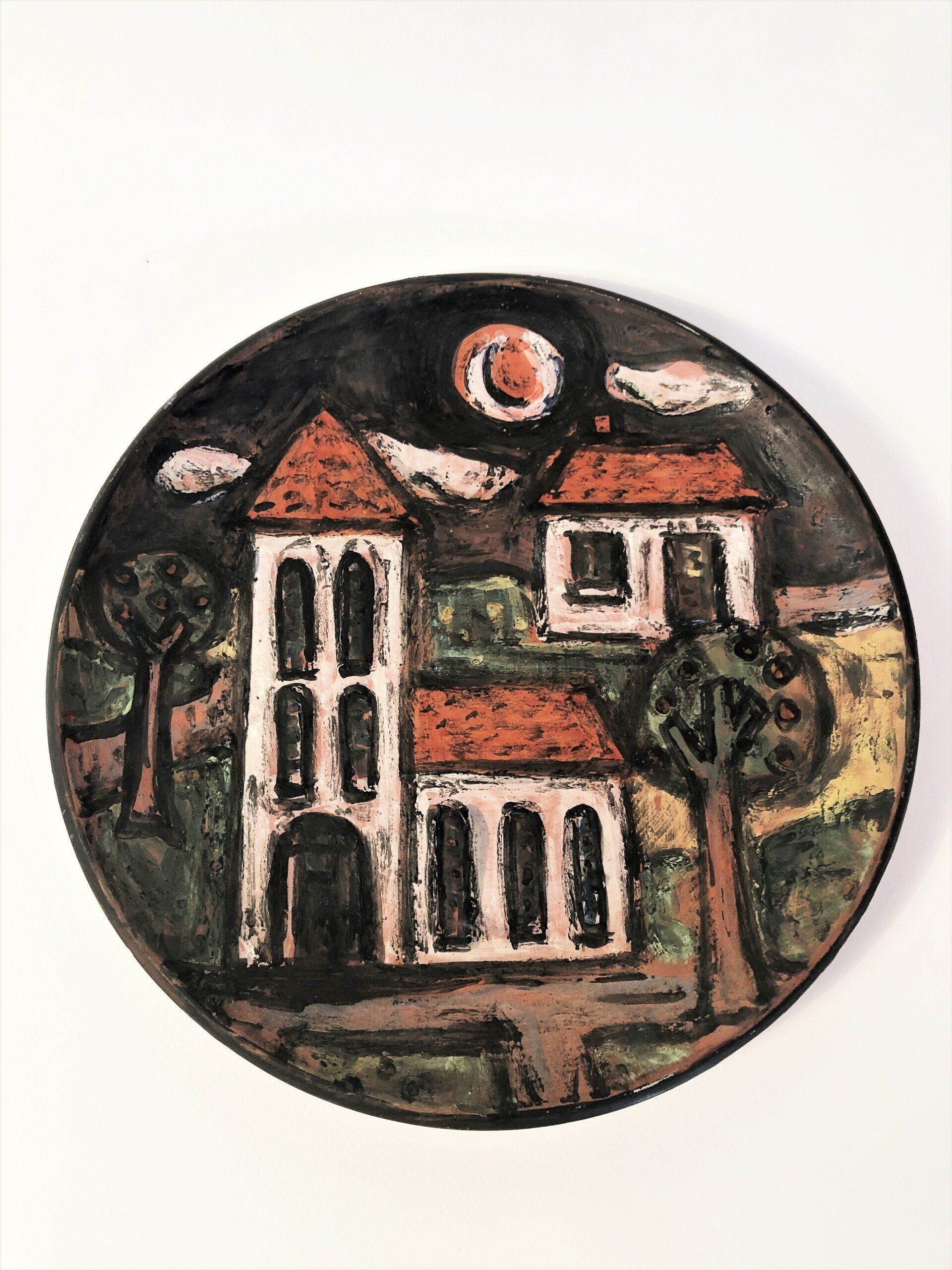 Plat en céramique  de Georges Cueille