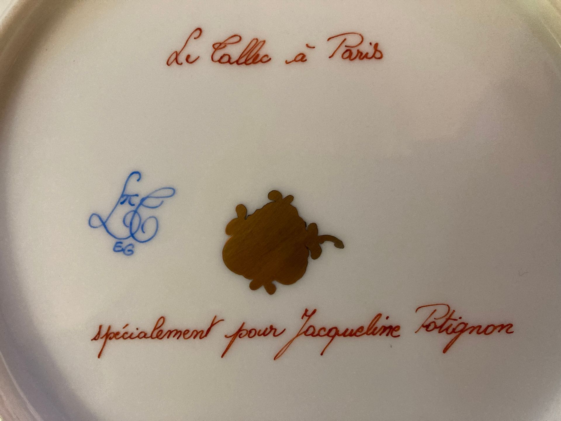 service de table de Le Tallec pour Jacqueline Potignon