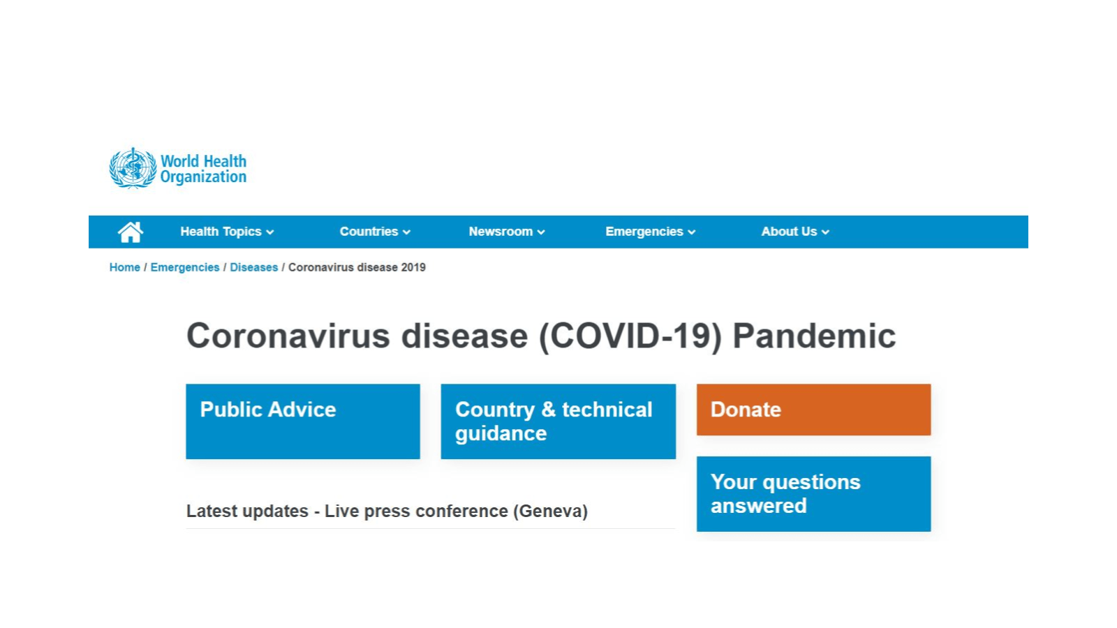 WHO - World Health Organization Covid-19 Global Pandemic Learn When COVID-19 became a pandemic. Living Estates Realty