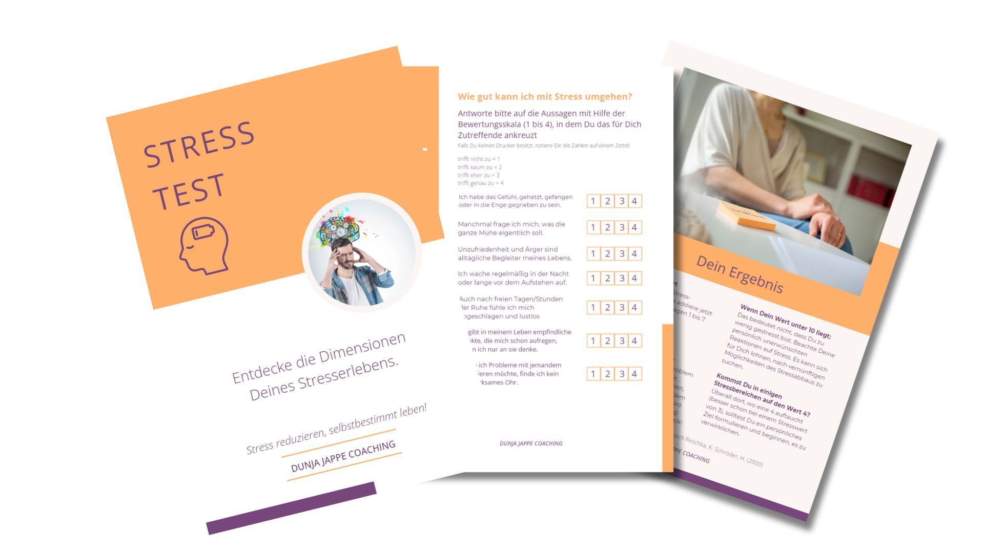 Entdecke im Stress-Test die Dimensionen Deines Stresserlebens. Finde heraus aus dem Gedankenkarussell und aus innerer Unruhe.