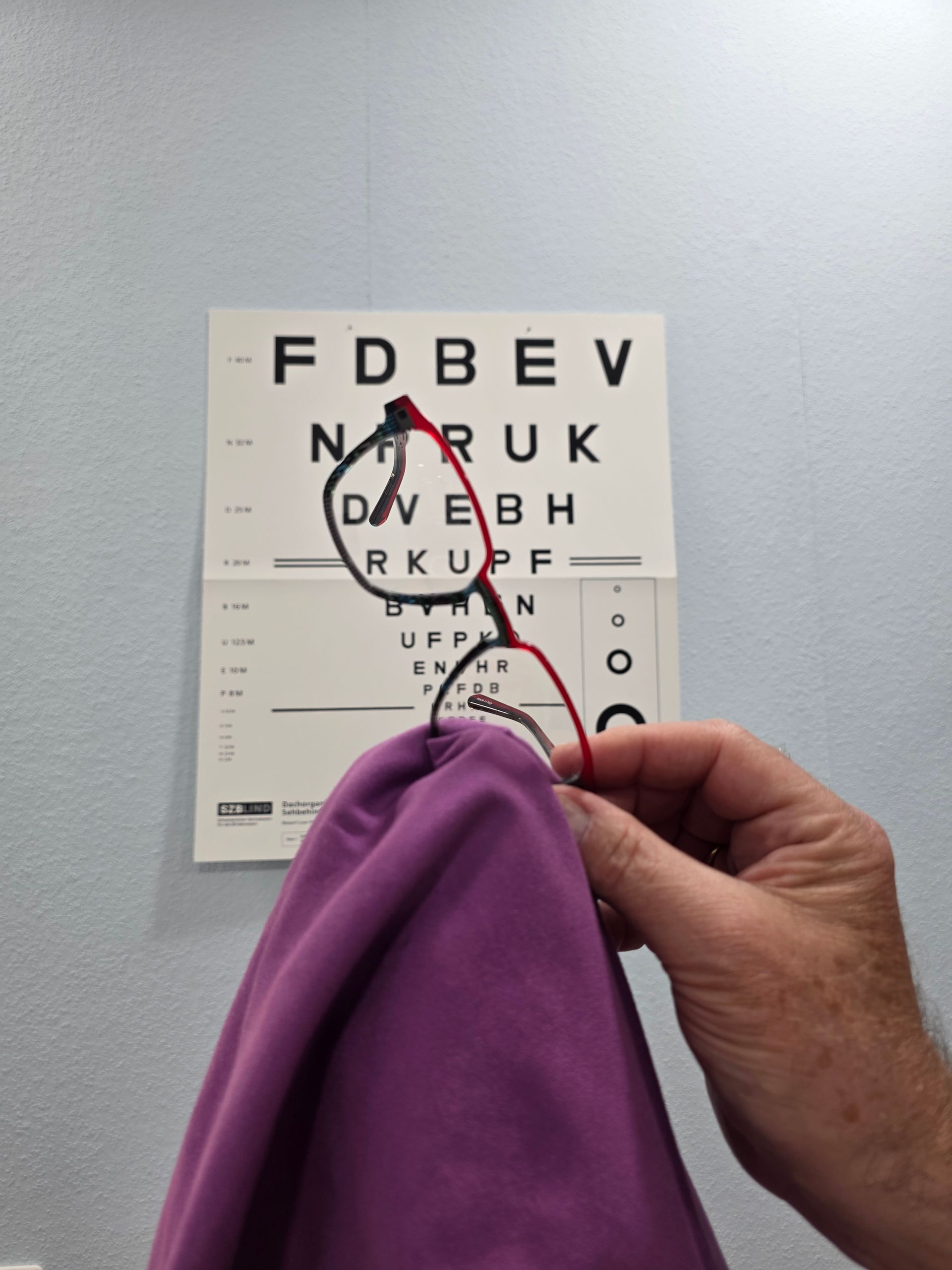 saubere Brillengläser