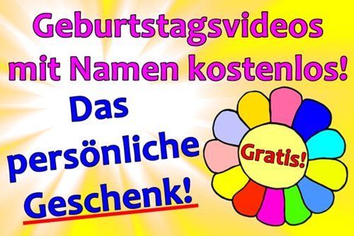 Geburtstagsvideos mit Namen Geburtstagsvideos mit Namen kostenlos