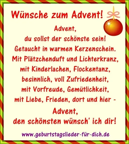 Wünsche zum Advent Wünsche zum Advent