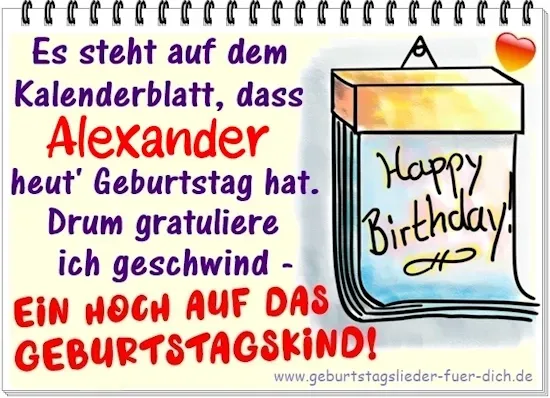 Alexander hat Geburtstag Alexander hat Geburtstag