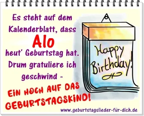 Alo hat Geburtstag Alo hat Geburtstag