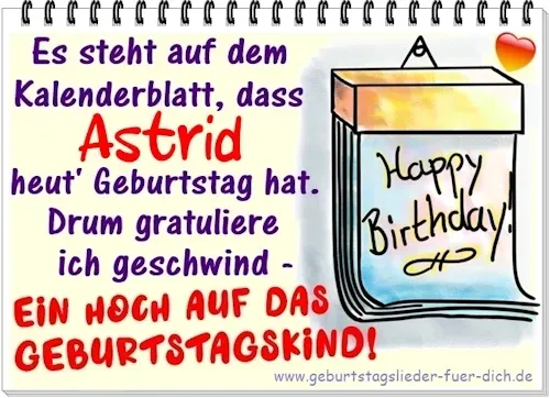Astrid hat Geburtstag Astrid hat Geburtstag