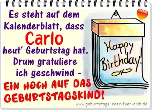 Carlo hat Geburtstag Carlo hat Geburtstag