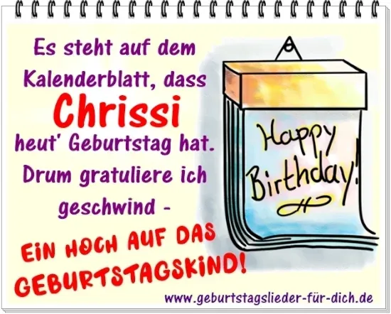 Chrissi hat Geburtstag Chrissi hat Geburtstag