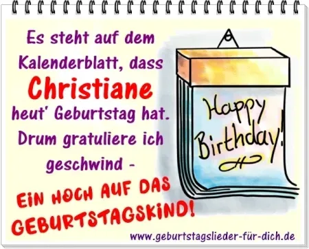 Christiane hat Geburtstag Christiane hat Geburtstag